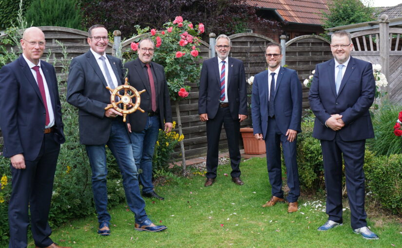 Der Vorstand: (von links) Eike Bohlmann, Jens Krummacker, Lars Schröder, Hans Kemmeries, Nils Böger und Wolfram Flaack